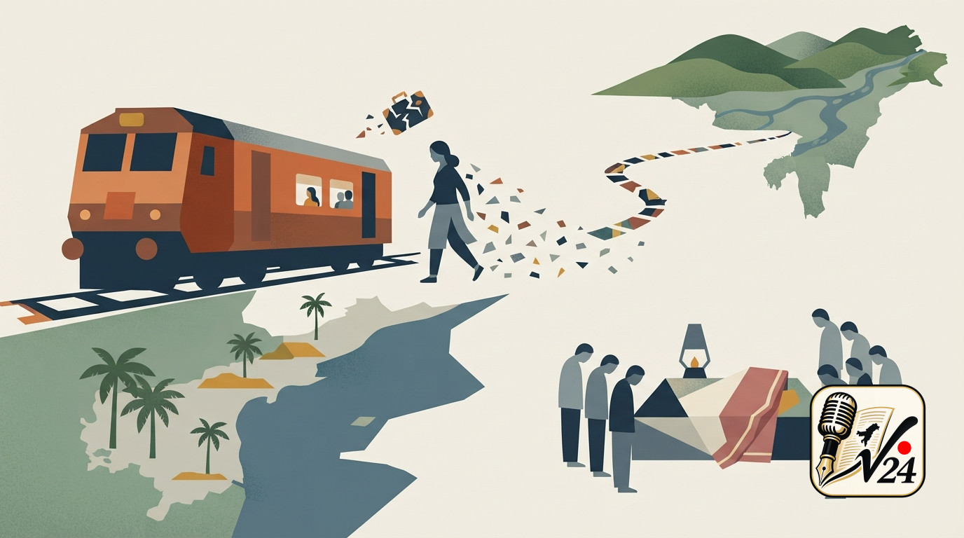 Generic illustration of a long-distance passenger train running on tracks
