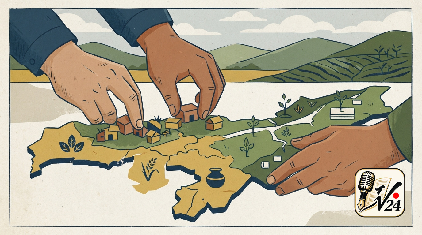 Generic illustration representing government land administration and clearance operations in Assam.